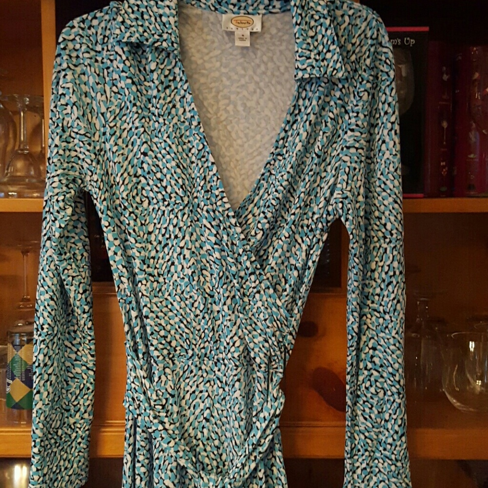 Talbots Wrap Style Long Dress
